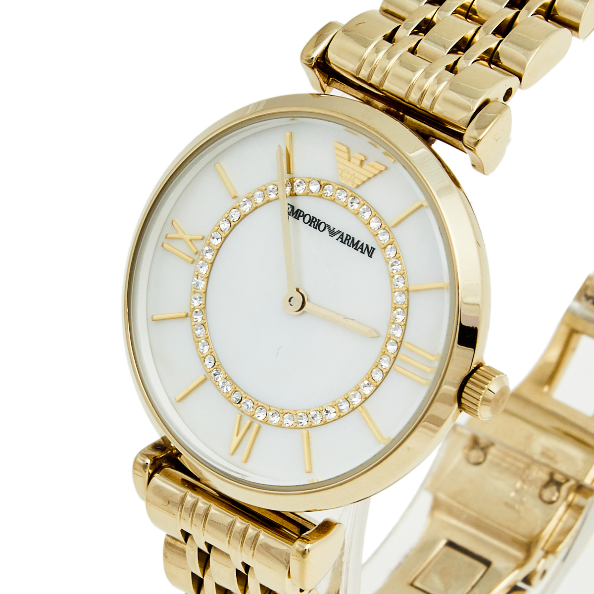 

Emporio Armani Mother of Pearl Yellow Gold Plated Stainless Steel AR1907 Women's Wristwatch