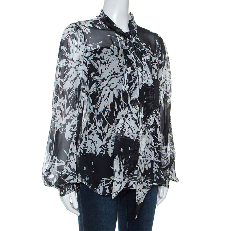 

Equipment Grey Printed Silk Cleone Shirt