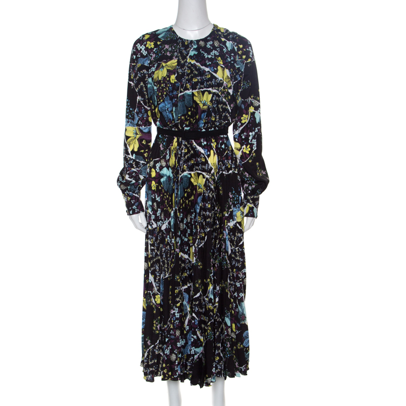 erdem black floral dress