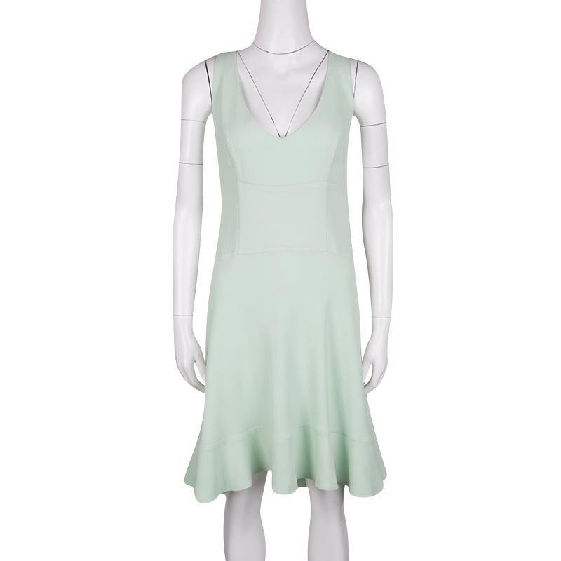 

Ermanno Scervino Mint Green Sleeveless Fit and Flare Dress