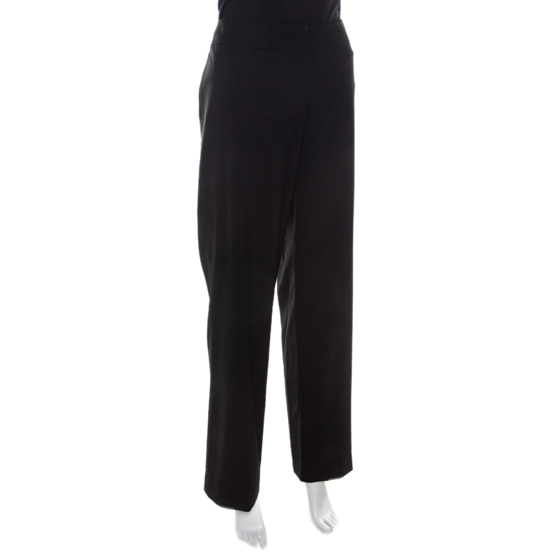 

Escada Black Wool Straight Fit Tanja Trousers