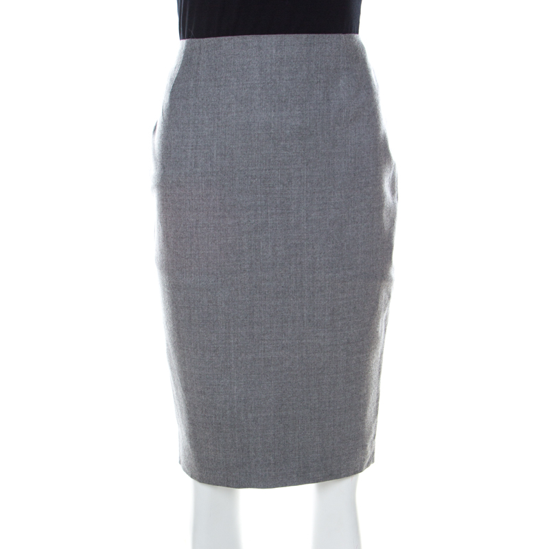 short grey pencil skirt