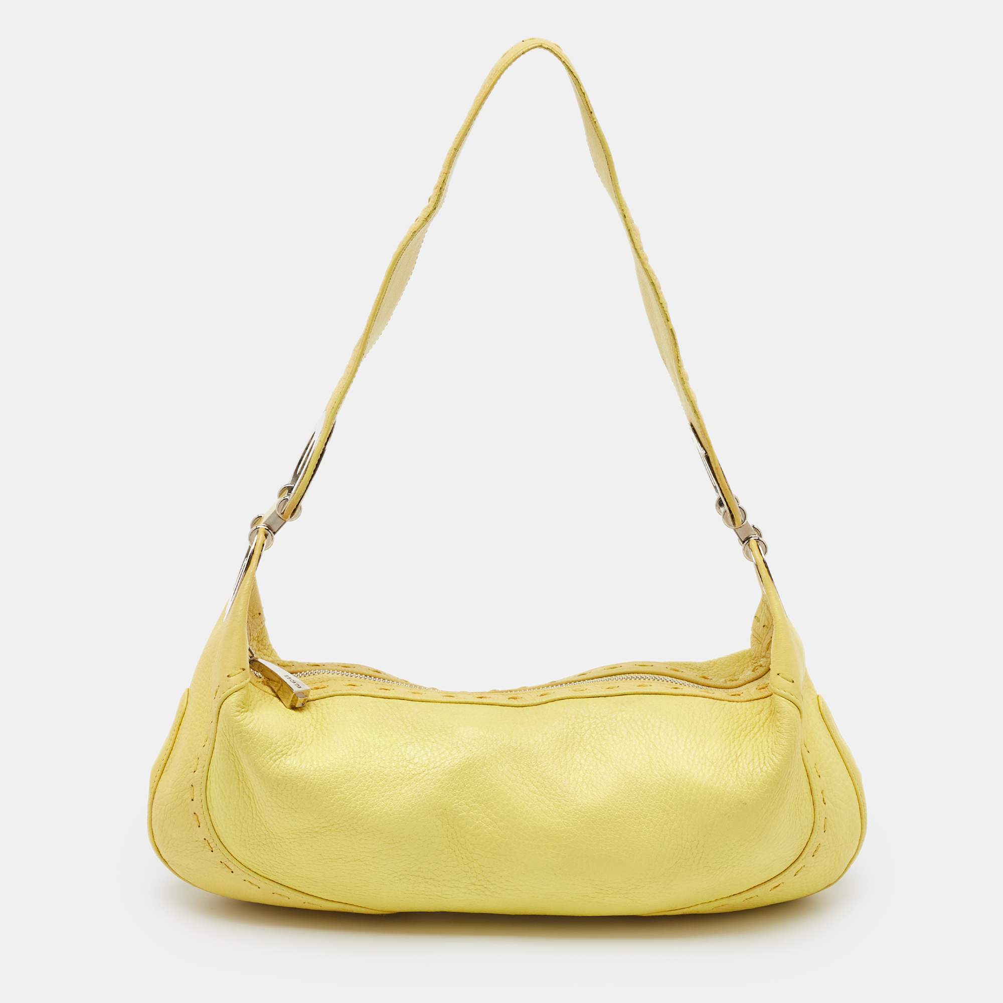 

Escada Bright Yellow Leather Eluna Shoulder Bag