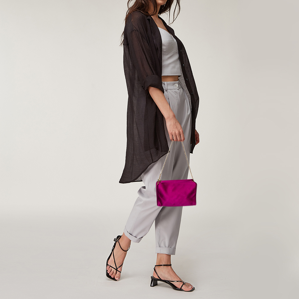 

Escada Pink Satin Chain Shoulder Bag