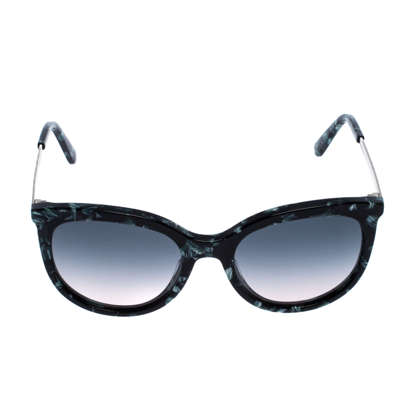 

Etro Marble Green Gradient ET656S Cat Eye Sunglasses, Blue