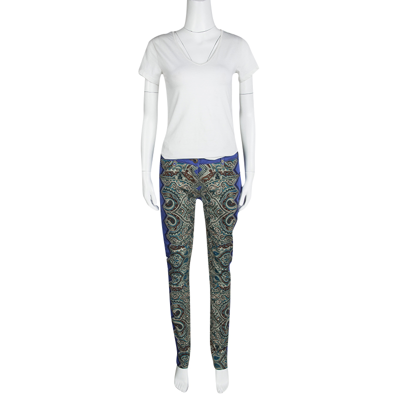 

Etro Multicolor Printed Denim Skinny Jeans M