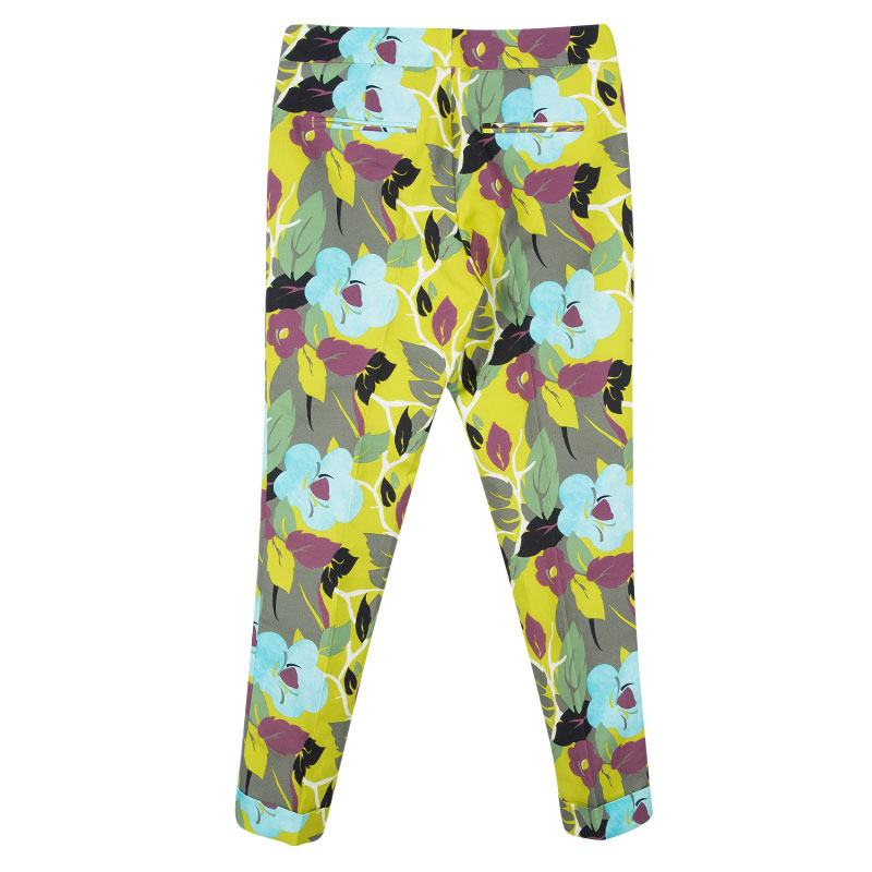 

Etro Multicolor Floral Printed Cotton Trousers