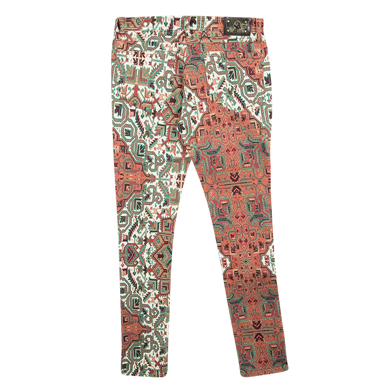 

Etro Multicolor Printed Stretch Denim Skinny Jeans