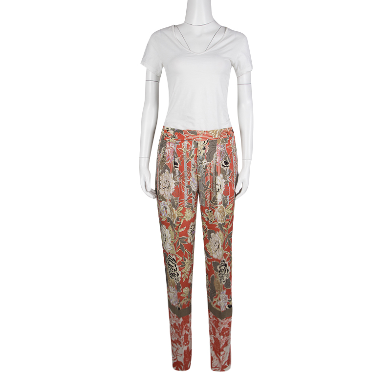 

Etro Multicolor Floral Print High Waist Trousers