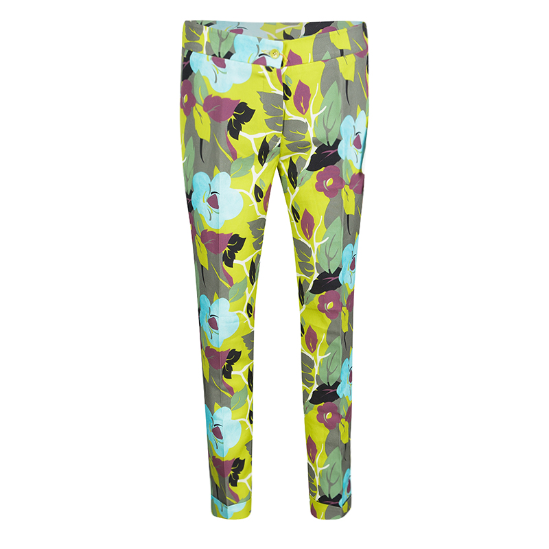 

Etro Multicolor Floral Printed Cotton Trousers