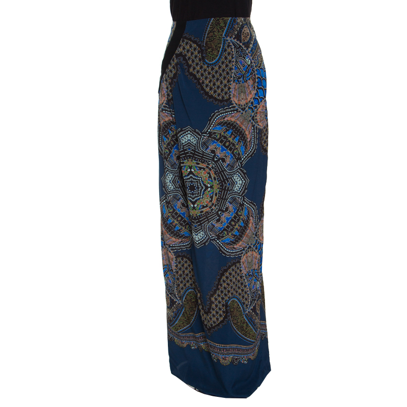 

Etro Multicolor Printed Silk Maxi Skirt