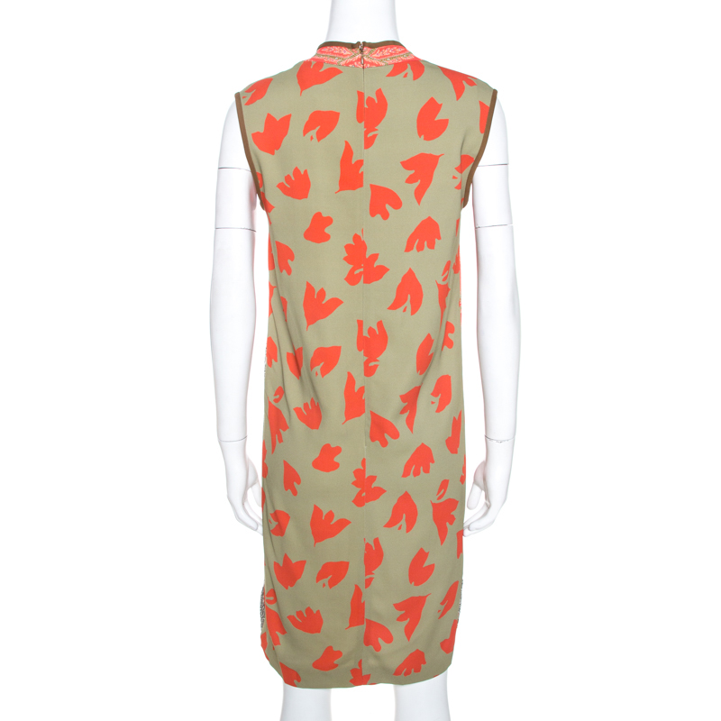 Etro Multicolor Paisley Print Stretch Crepe Shift Dress S