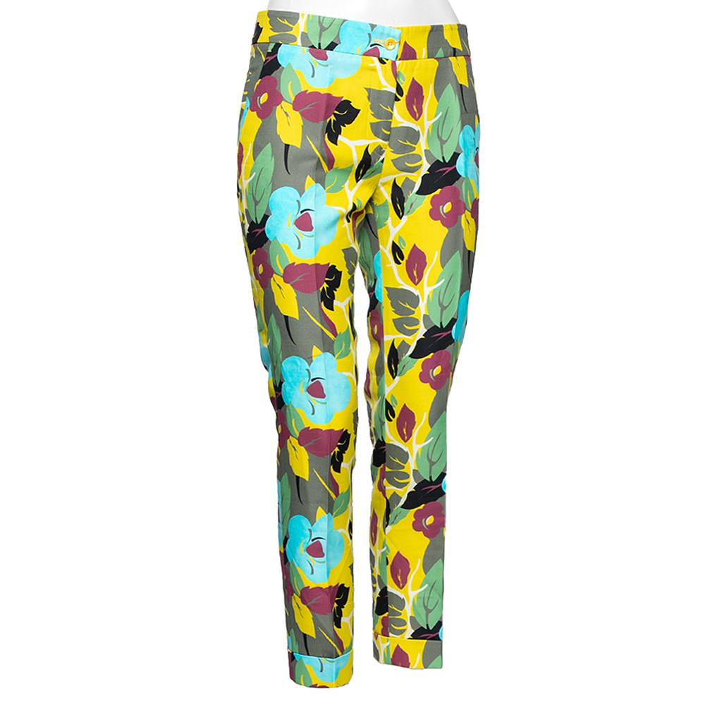 

Etro Multicolored Floral Printed Cotton Tailored Trousers, Multicolor