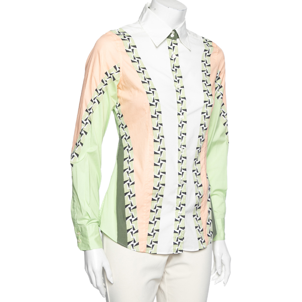 

Etro Multicolored Printed Cotton Button Front Shirt, Multicolor