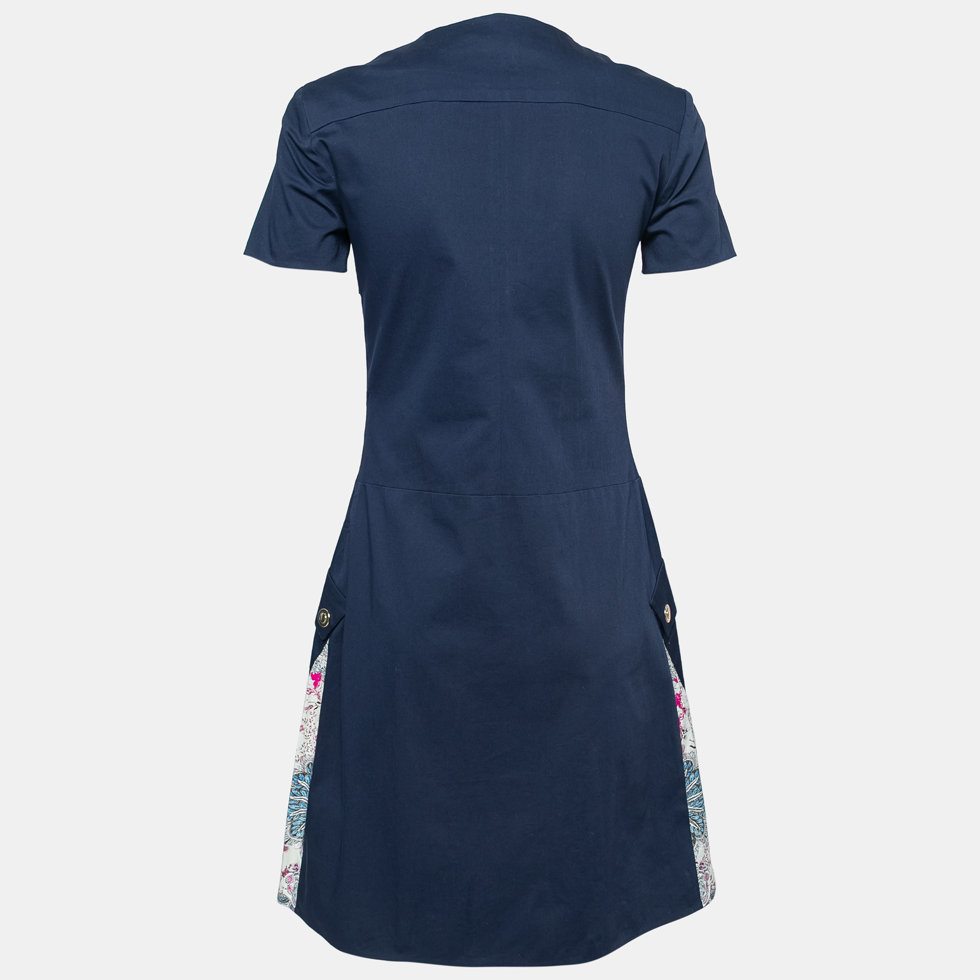 

Etro Navy Blue Paisley Print Cotton Dress
