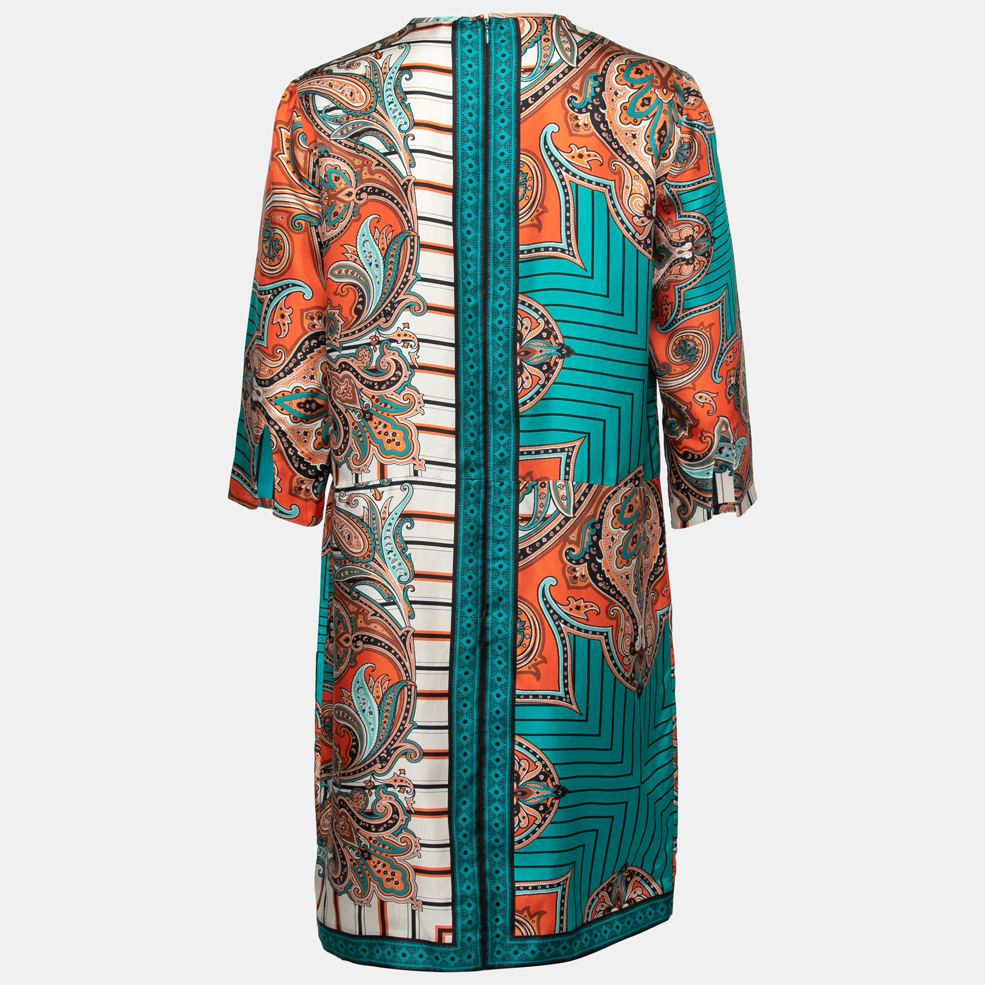 

Etro Multicolor Paisley Print Silk Midi Dress
