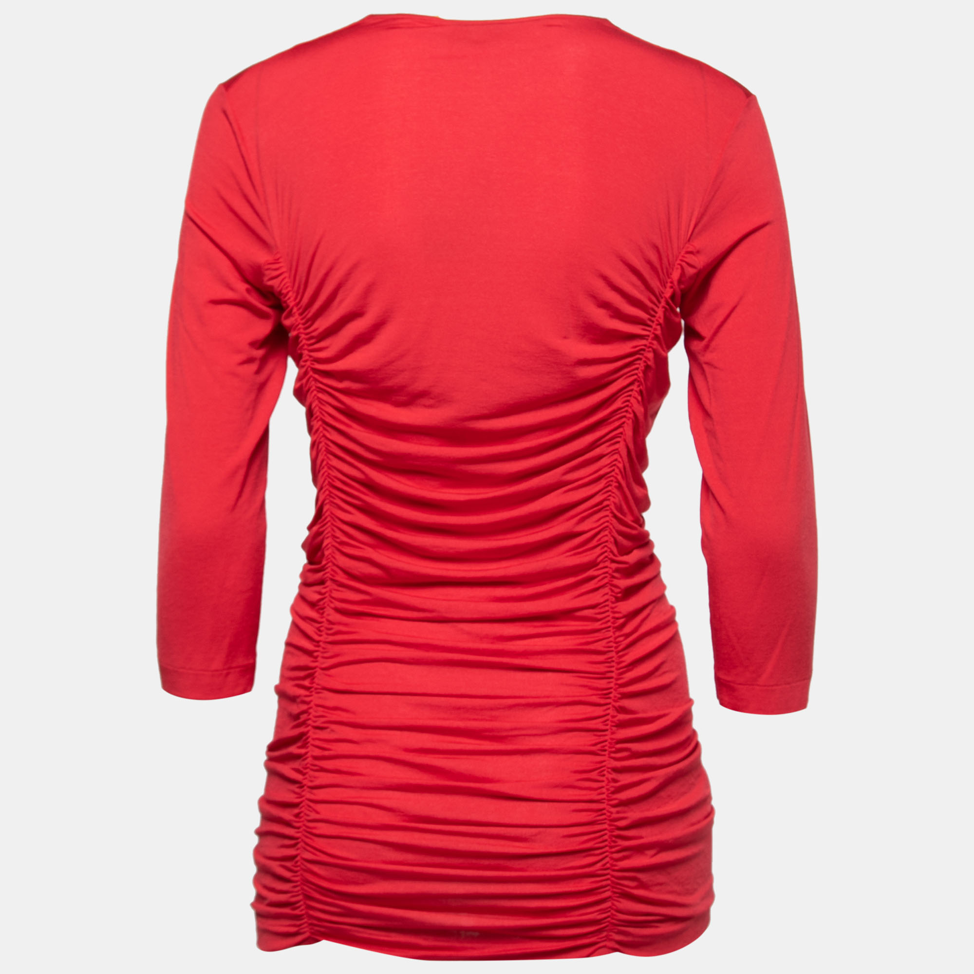 

Etro Red Jersey Ruched Top