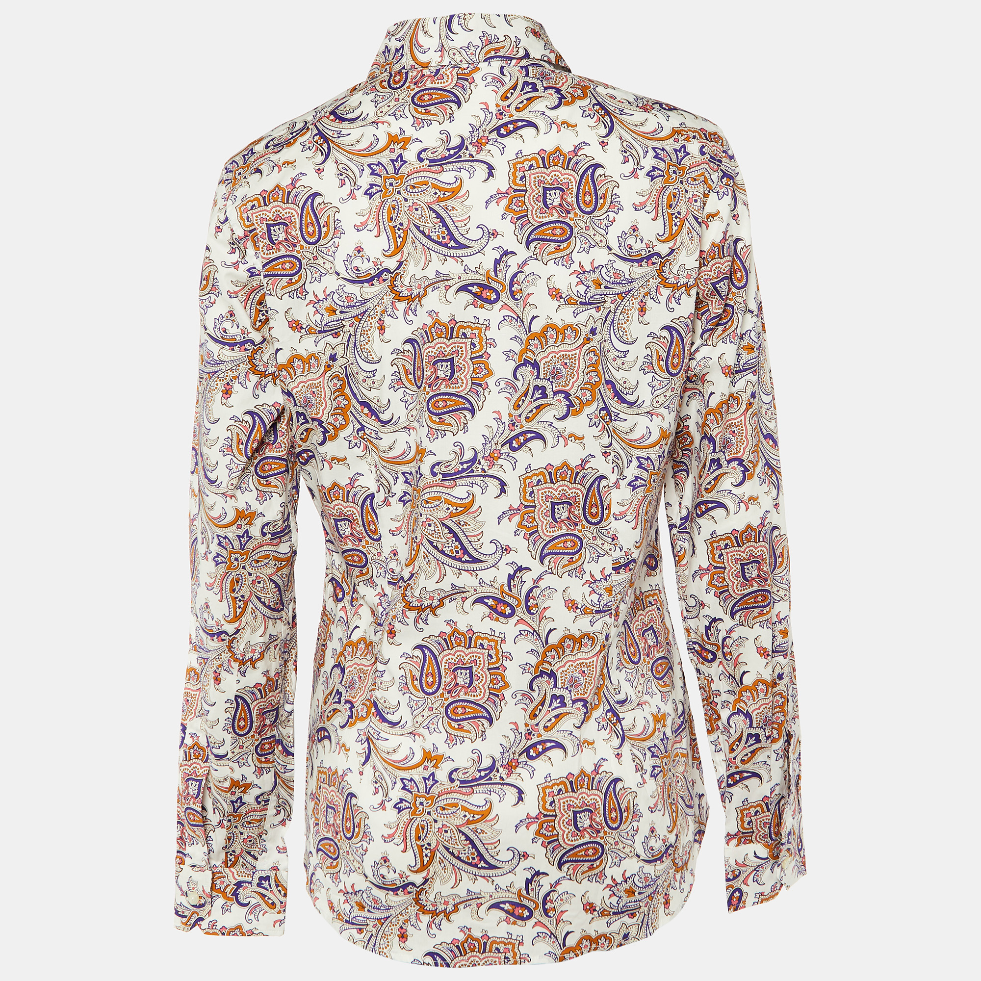 Etro Multicolor Paisley Printed Cotton Button Front Shirt M 