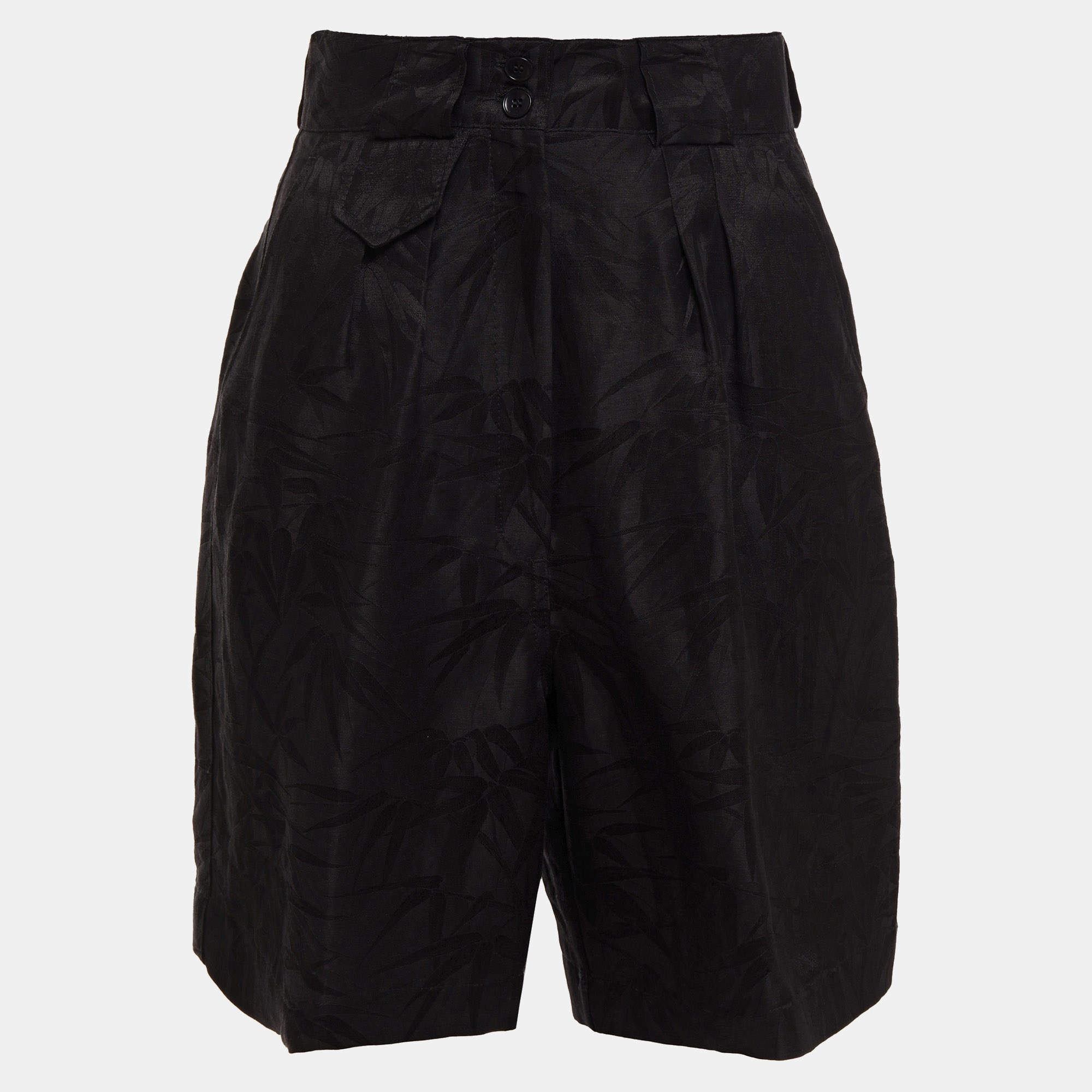 

Etro Linen Shorts IT 40, Black