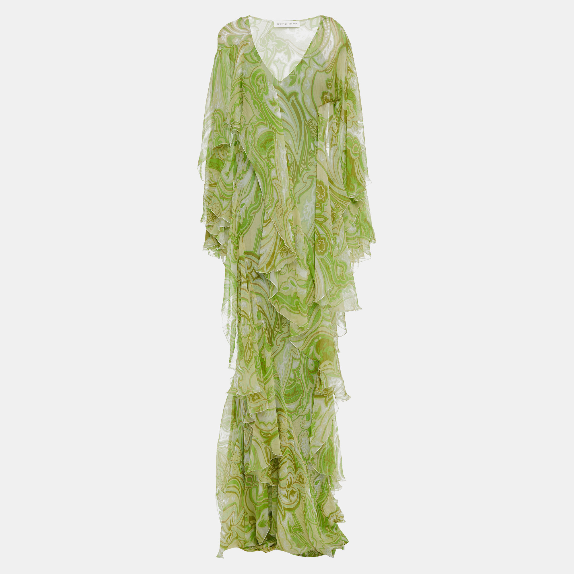 

Etro Silk Maxi Dress 42, Green