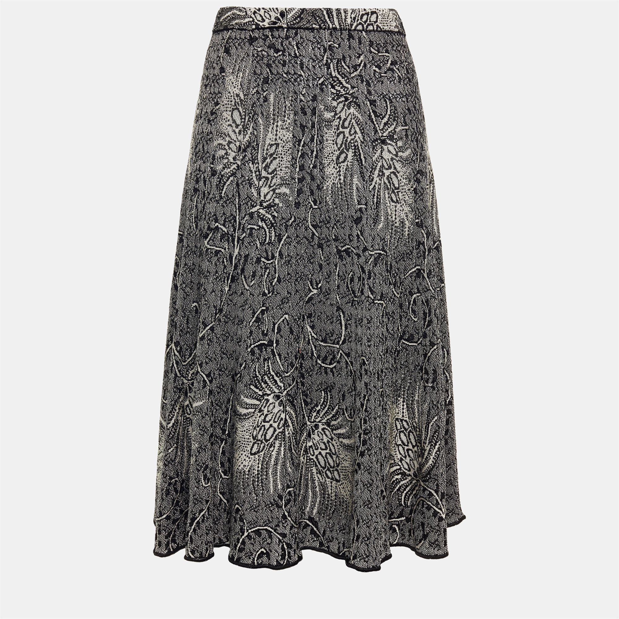 Pre-owned Etro Viscose Knee Length Skirt It 44 In Grey