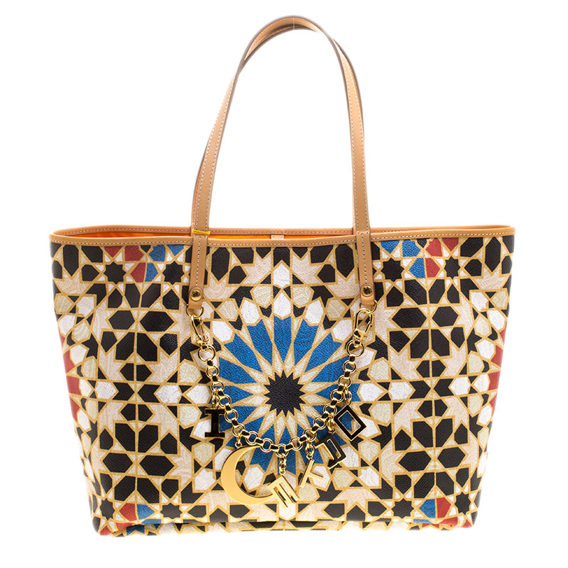Pre Owned Etro Multicolor Printed Coated Canvas Ramadan Edition Shopping Tote