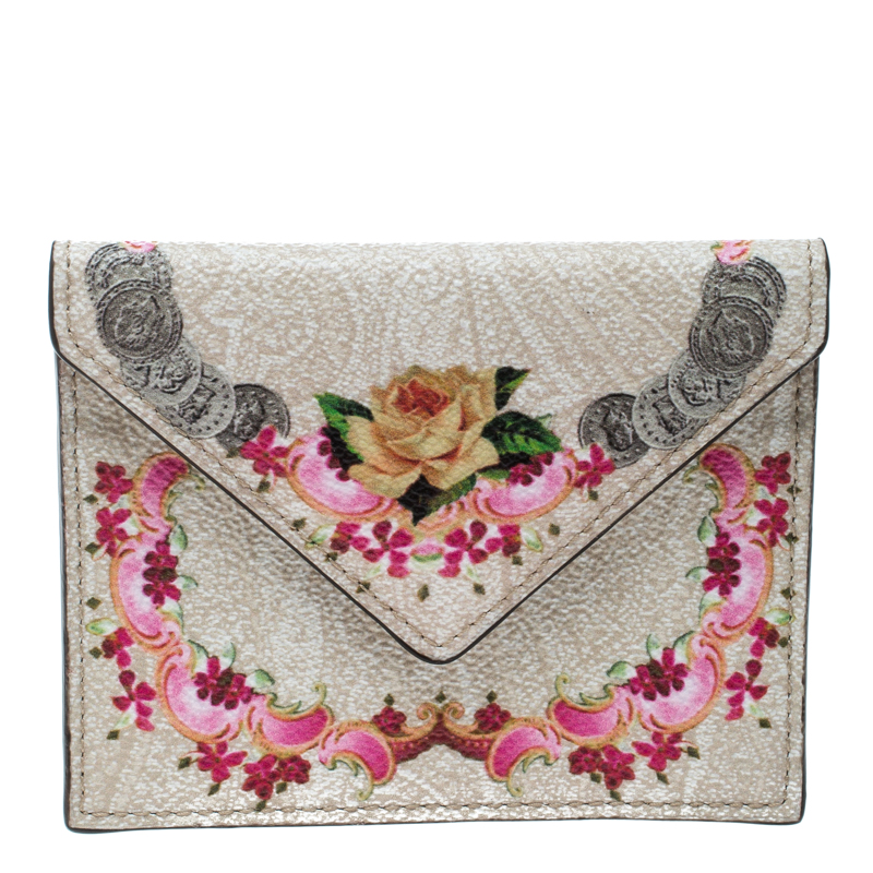 Etro Pink Leather Cardholder