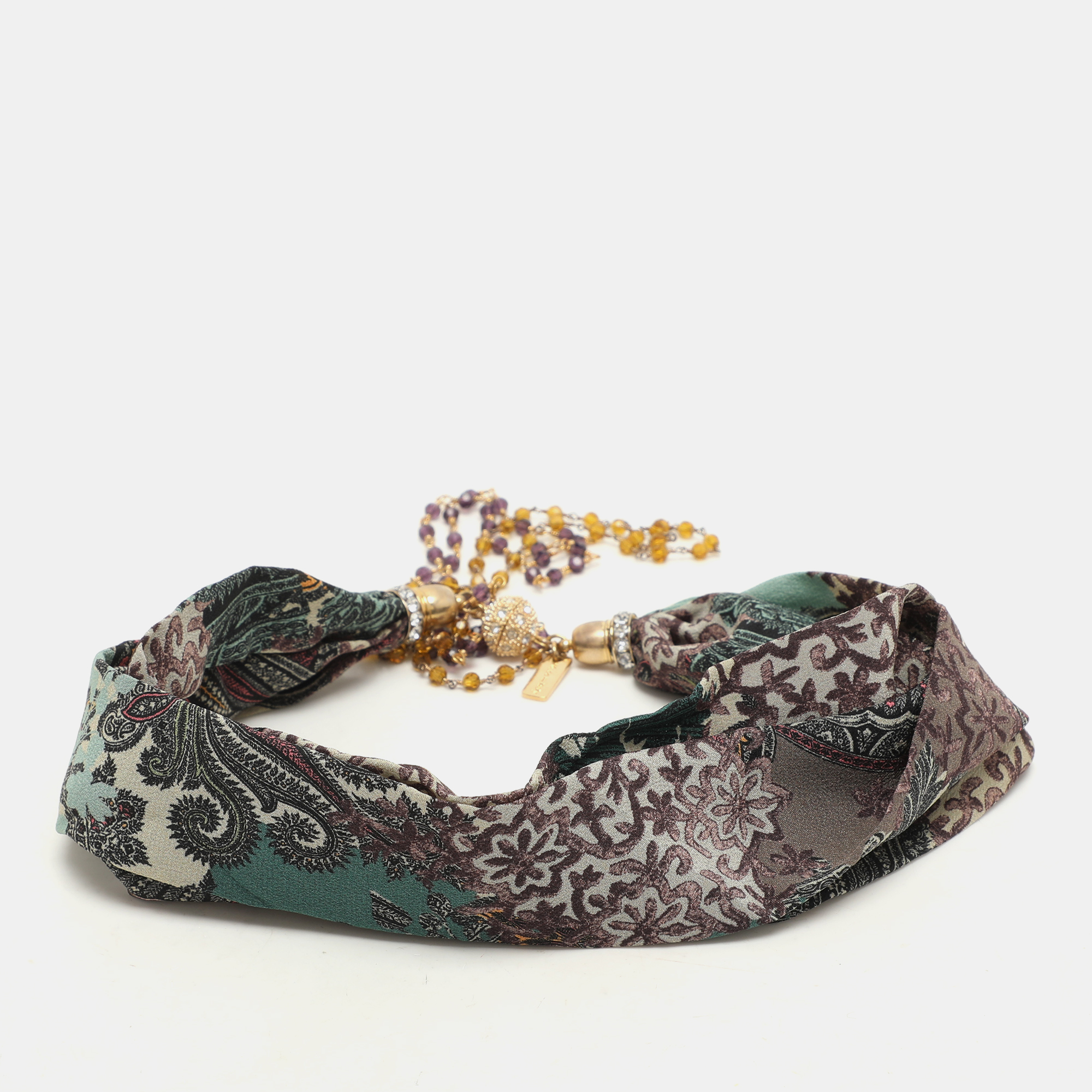 

Etro Multicolor Paisley Printed Silk Head Band