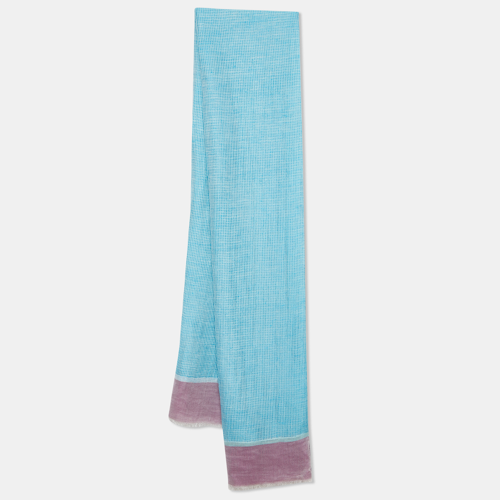 

Etro Blue/Pink Linen & Cotton Stole