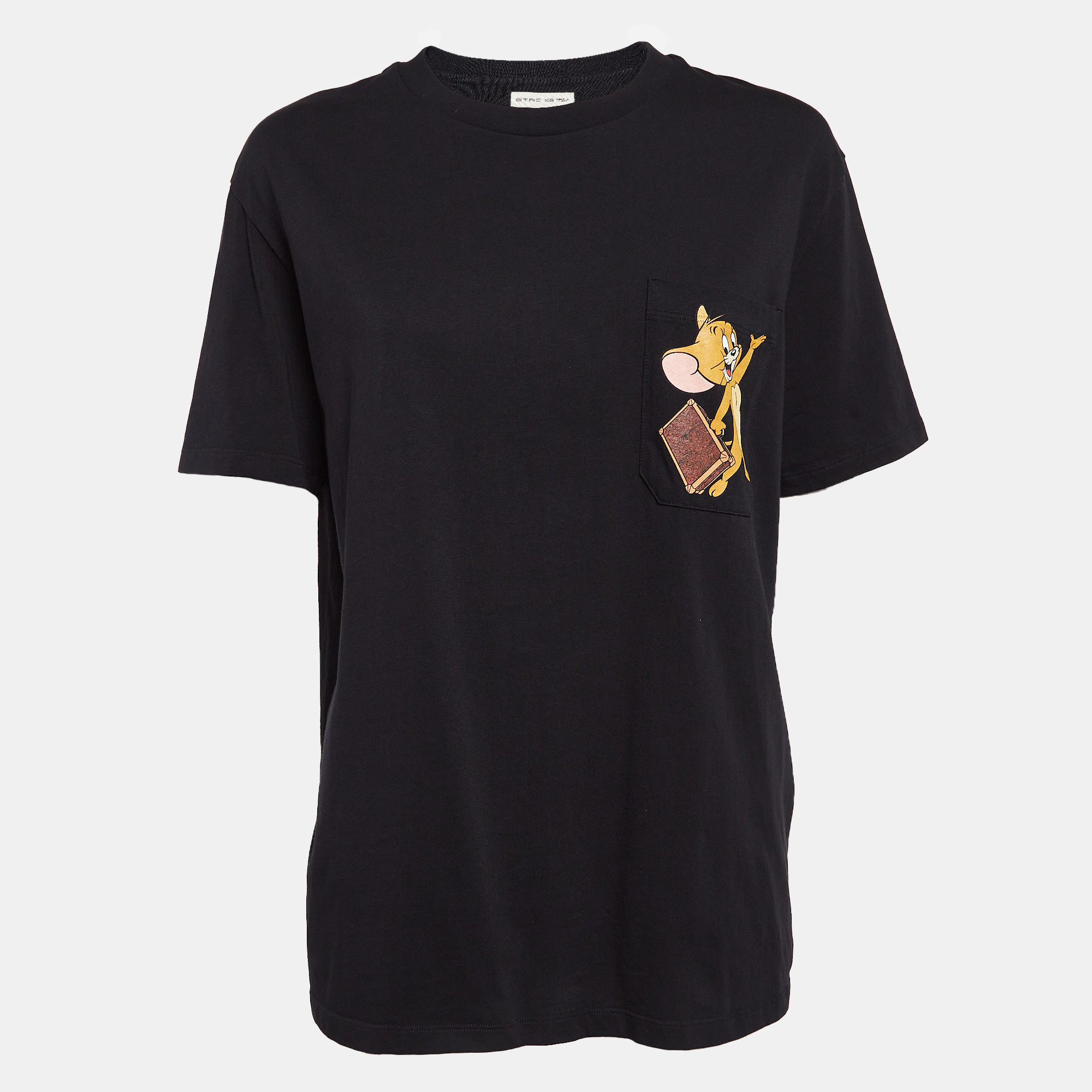 

Etro x Tom and Jerry Black Print Cotton Knit T-Shirt XS