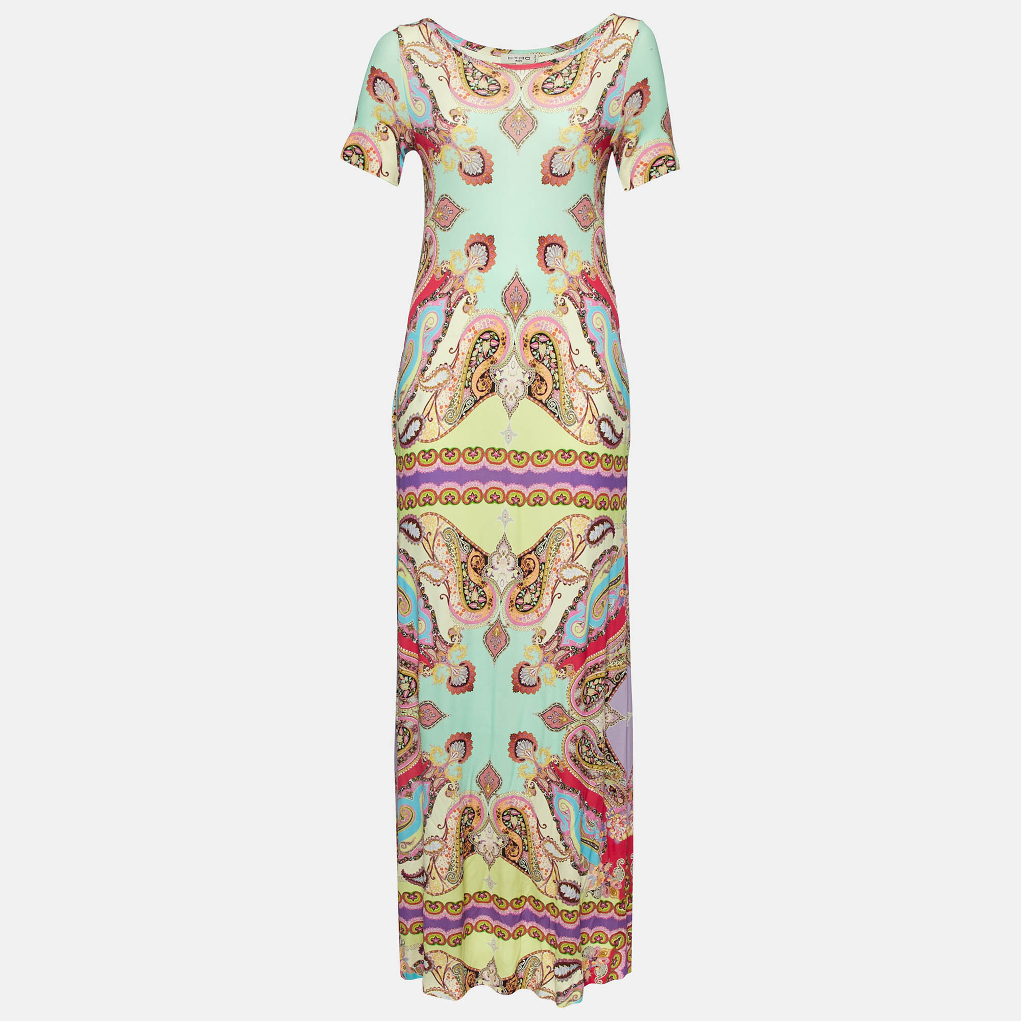 

Etro Multicolor Paisley Print Crepe Maxi Dress S