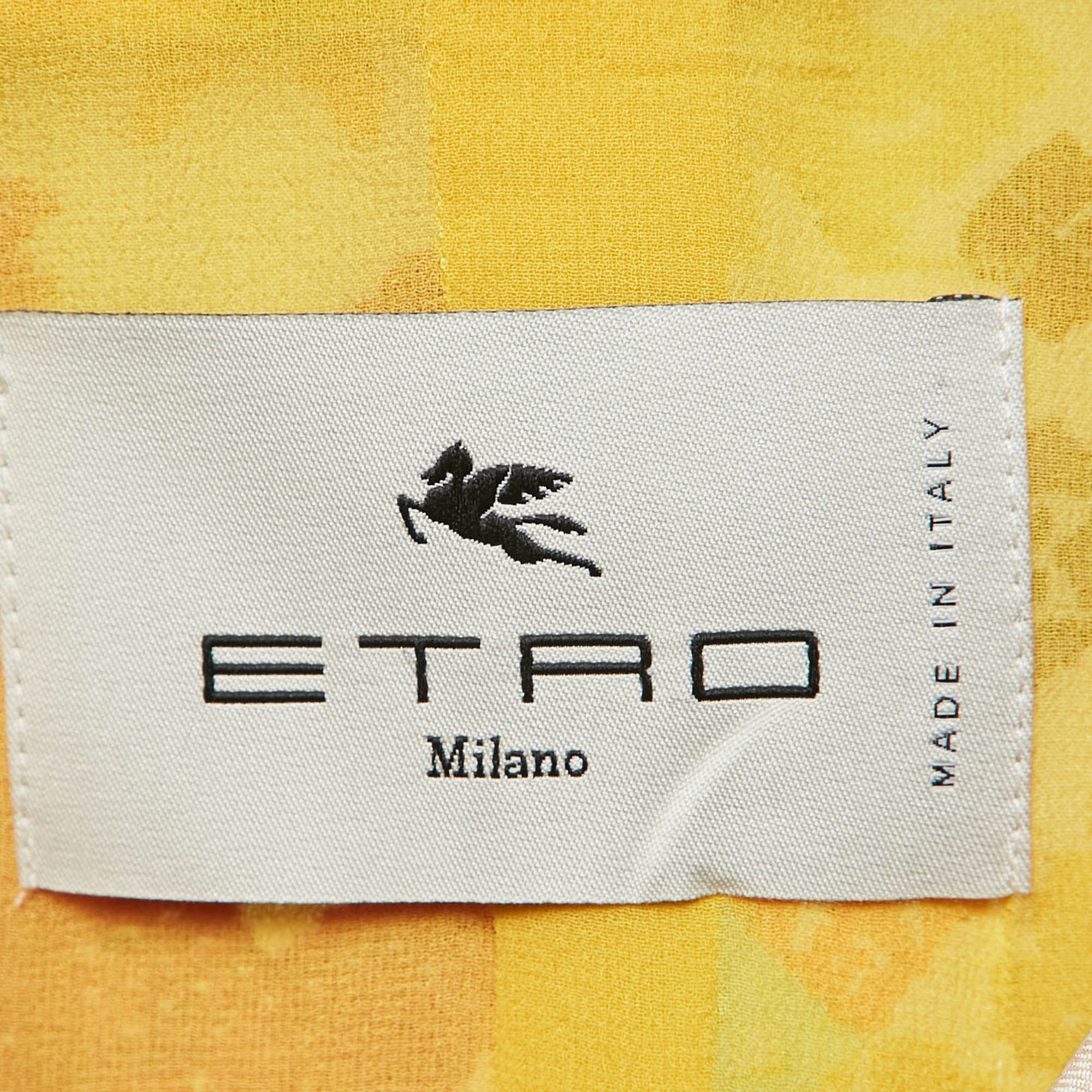 Etro Multicolor Printed Button Front Blouse M 