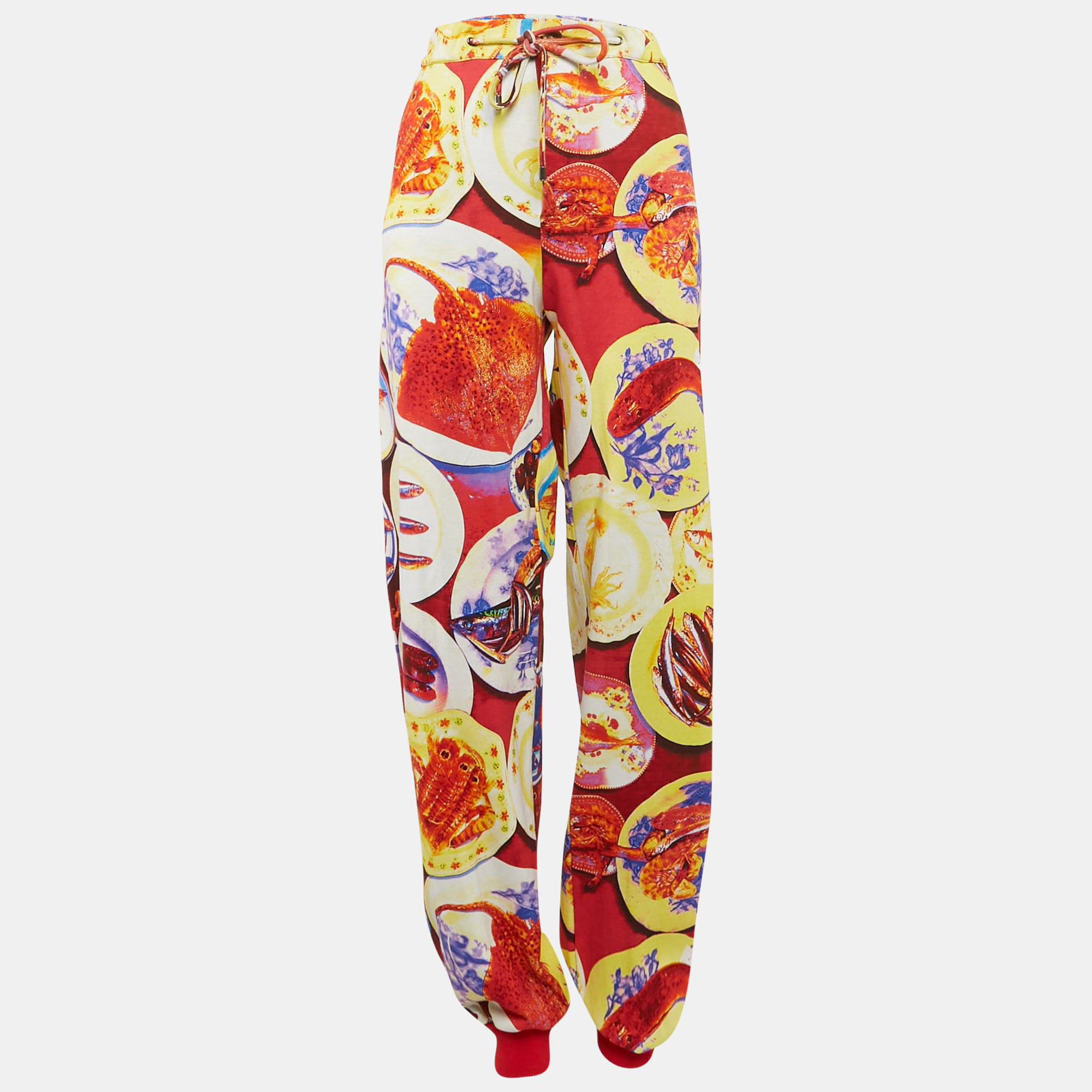 

Etro Multicolor Printed Cotton Knit Trackpants XXL