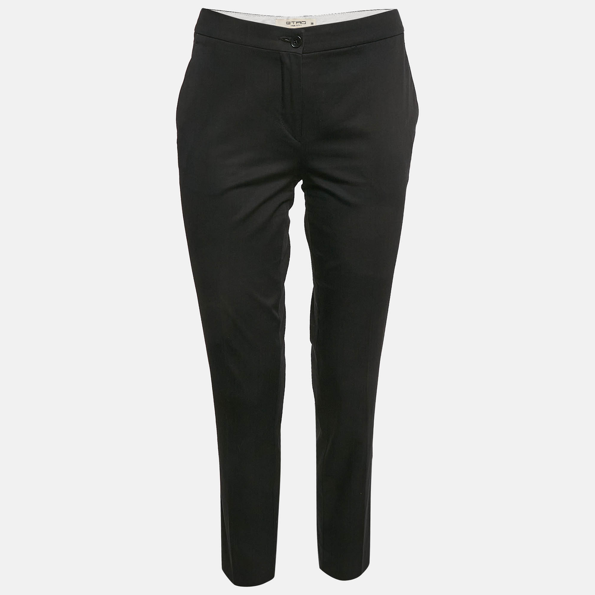 

Etro Black Cotton Trousers S