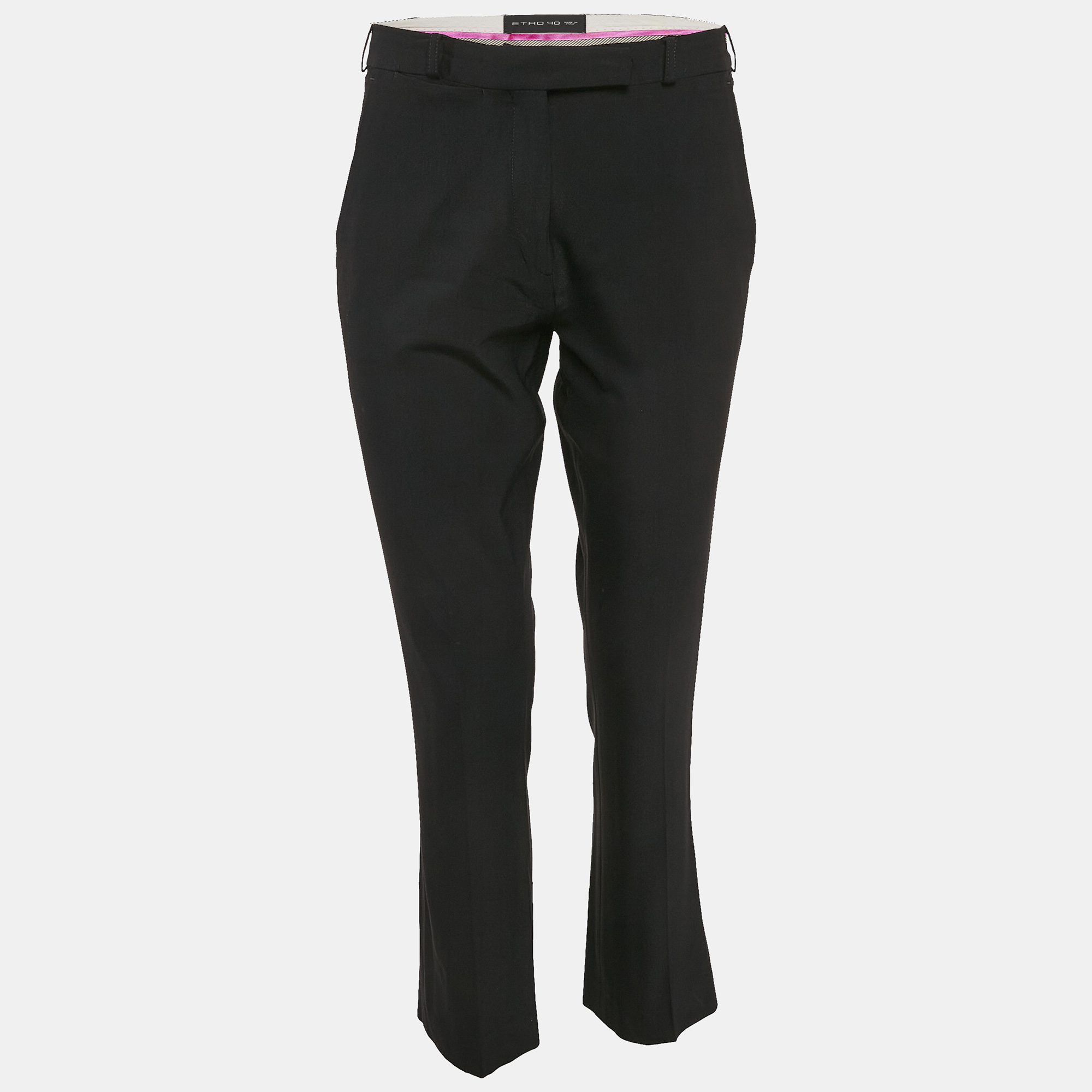 

Etro Black Crepe Tailored Trousers S