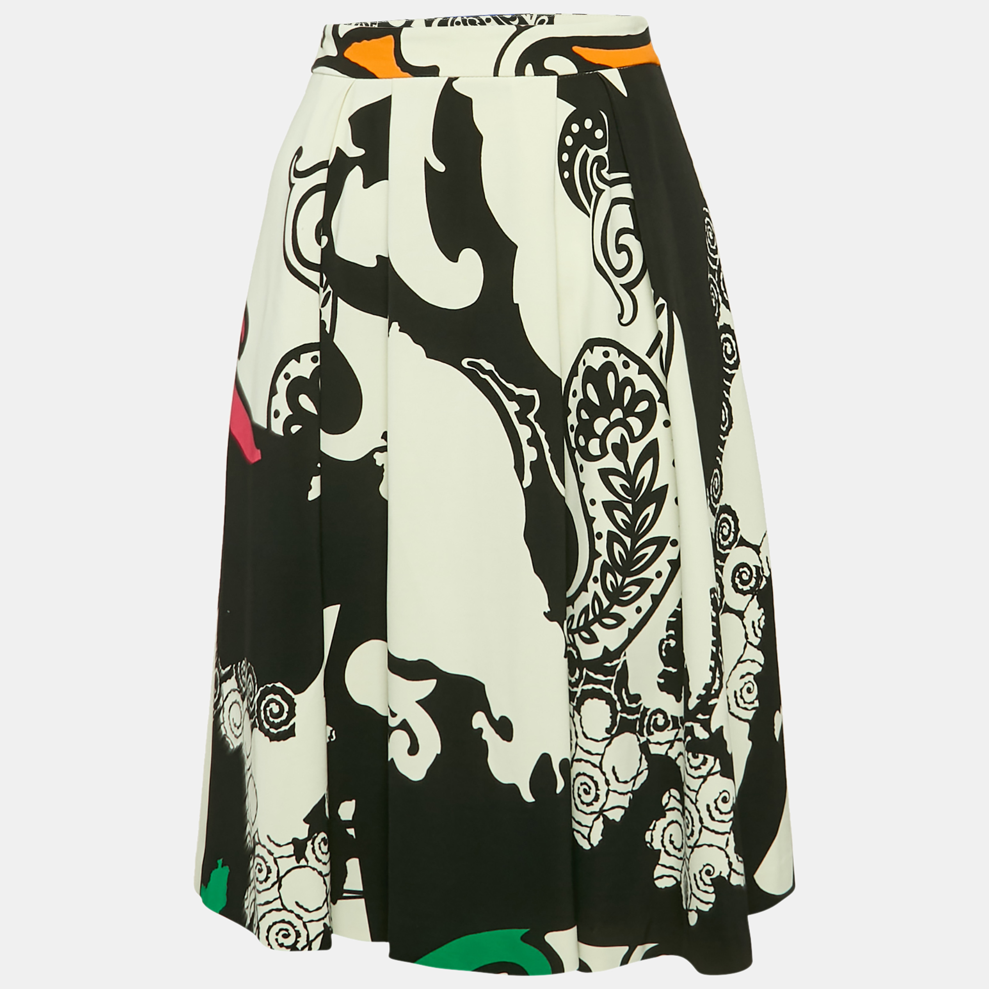 

Etro Black/Cream Printed Jersey Short Skirt M