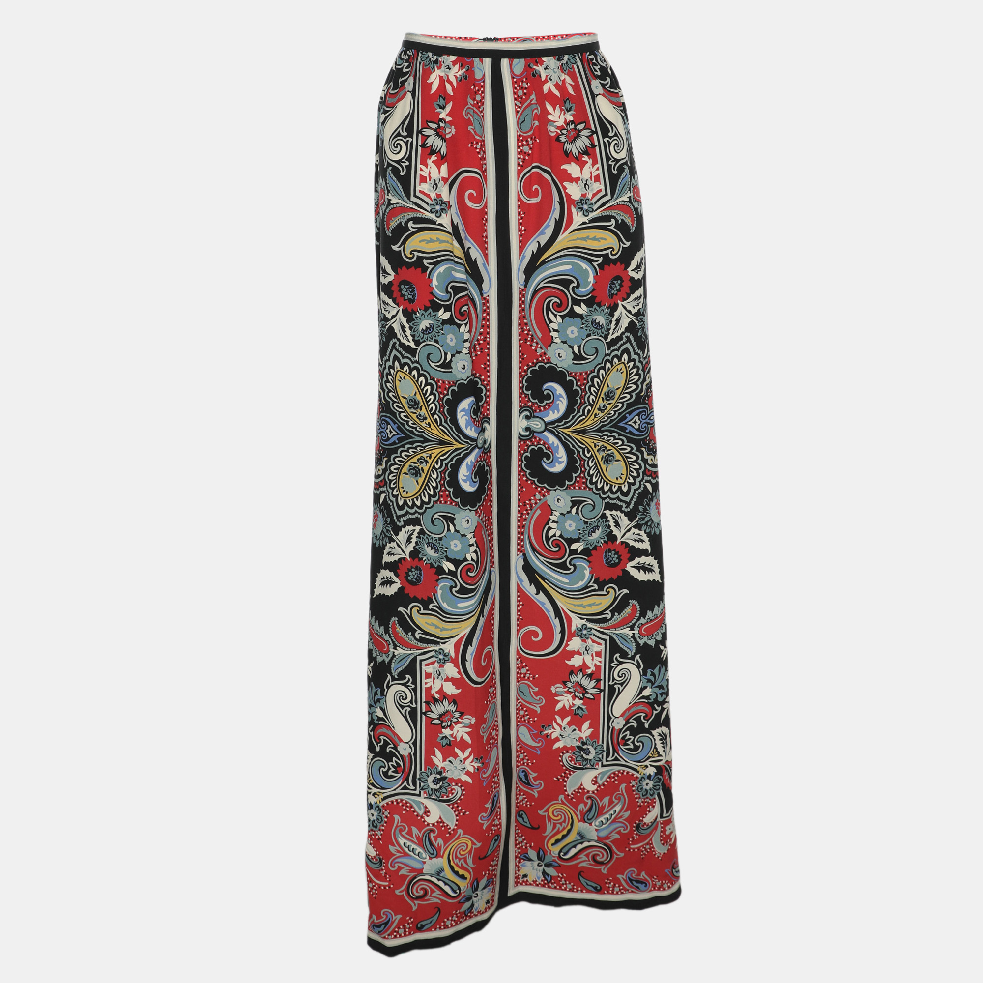 

Etro Multicolor Paisley Print Silk Maxi Skirt L