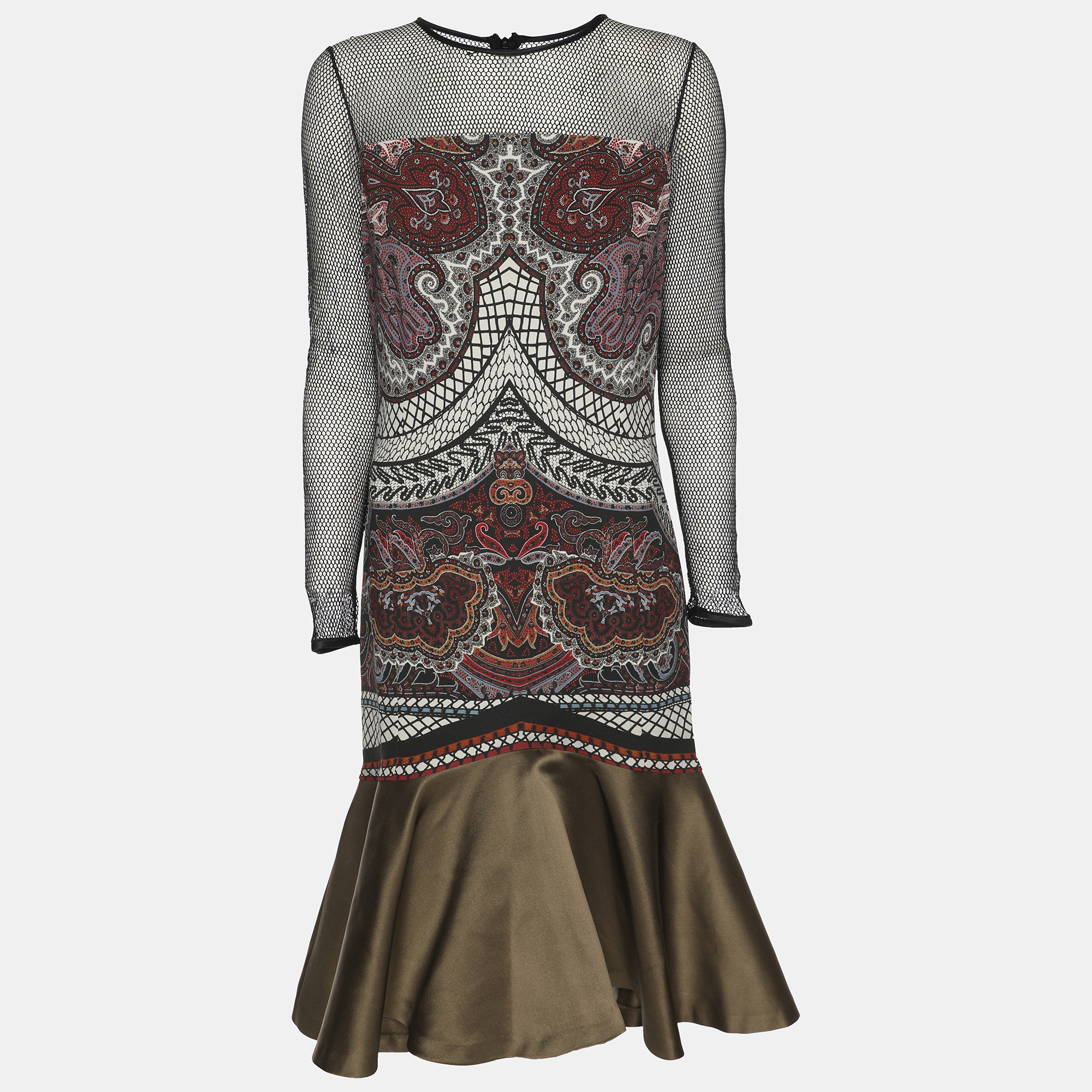 

Etro Multicolor Printed Crepe Mesh Dress M
