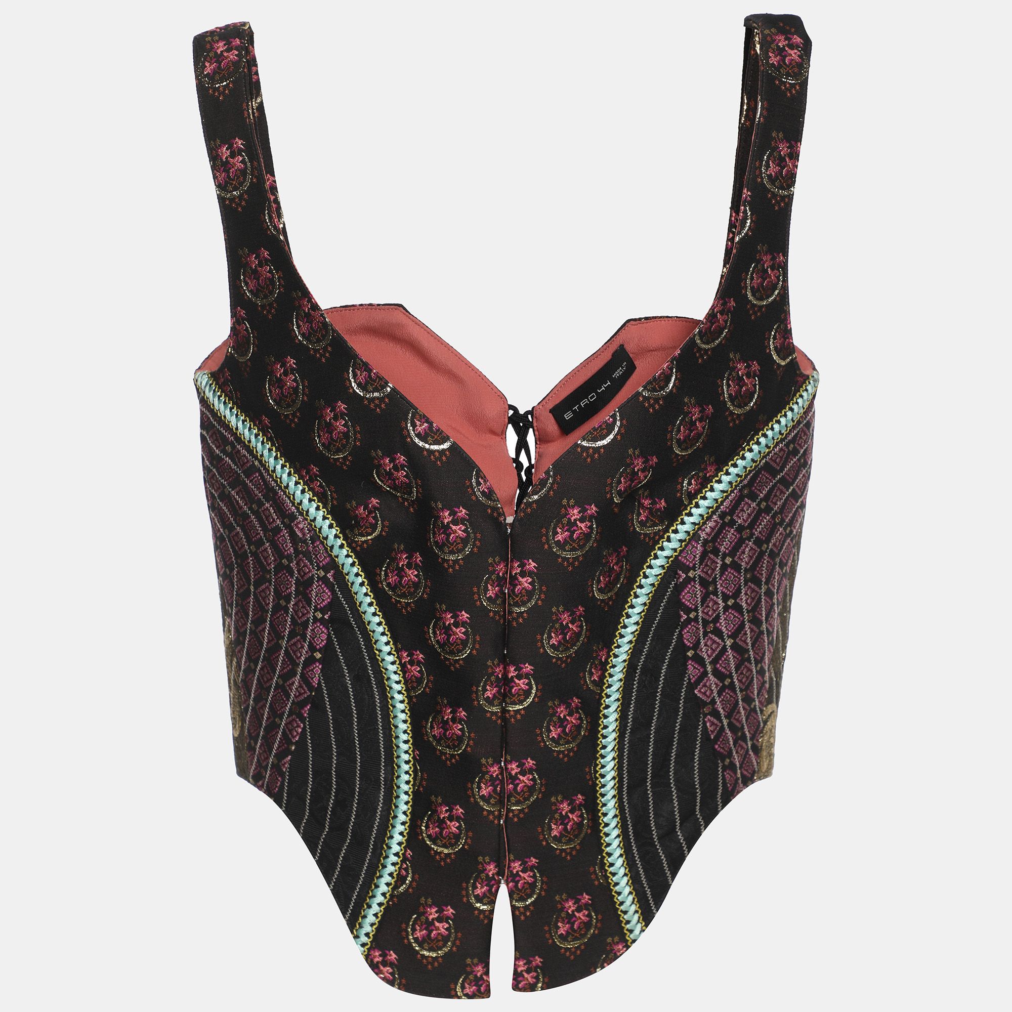 

Etro Multicolor Jacquard Buster Top M