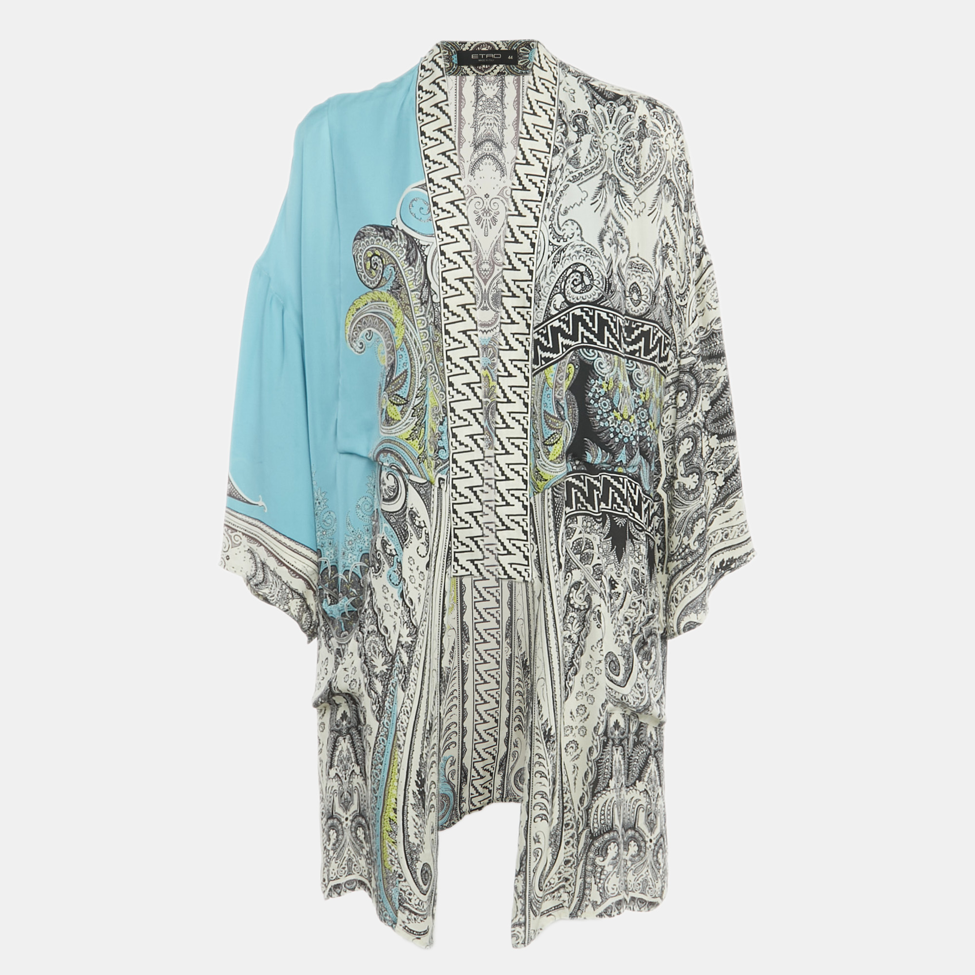 

Etro Multicolor Paisley Print Silk Coat M