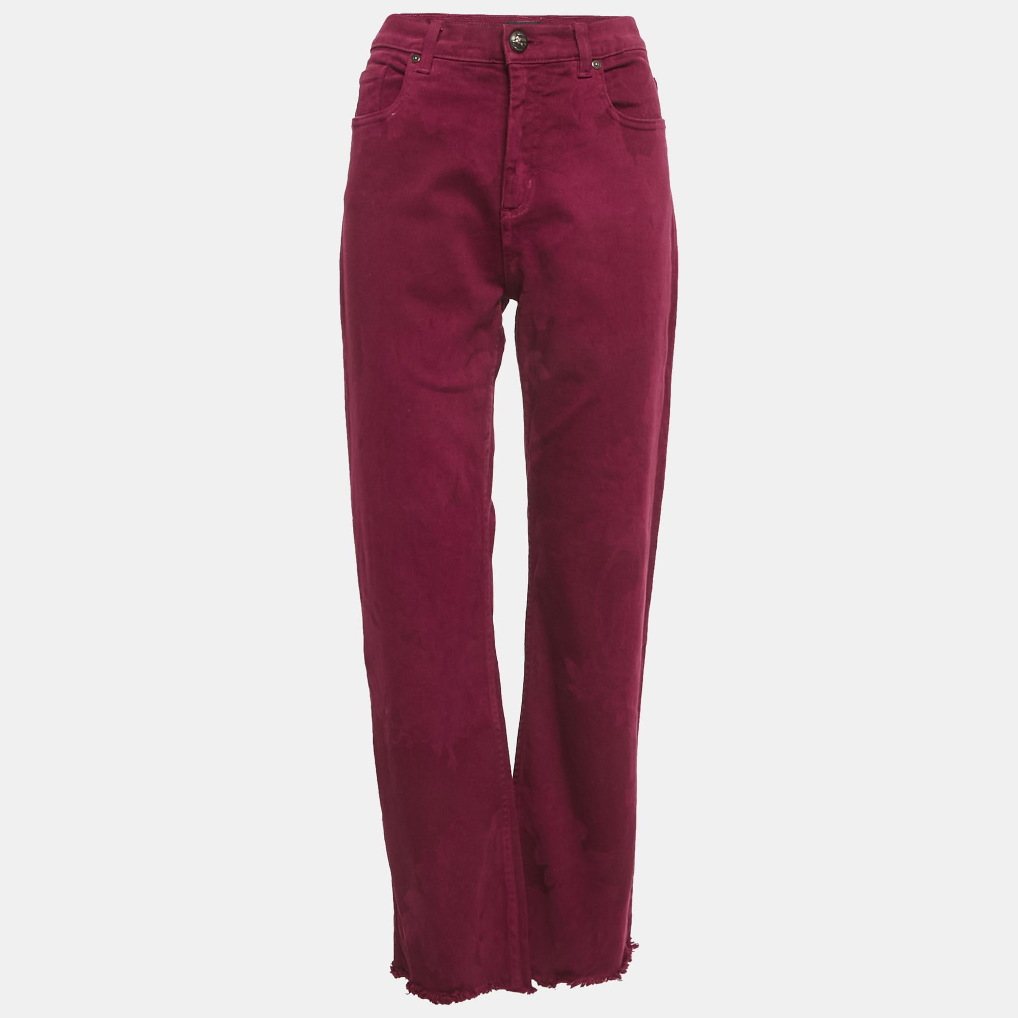 

Etro Burgundy Floral Print Denim Jeans M/Waist 29", Pink