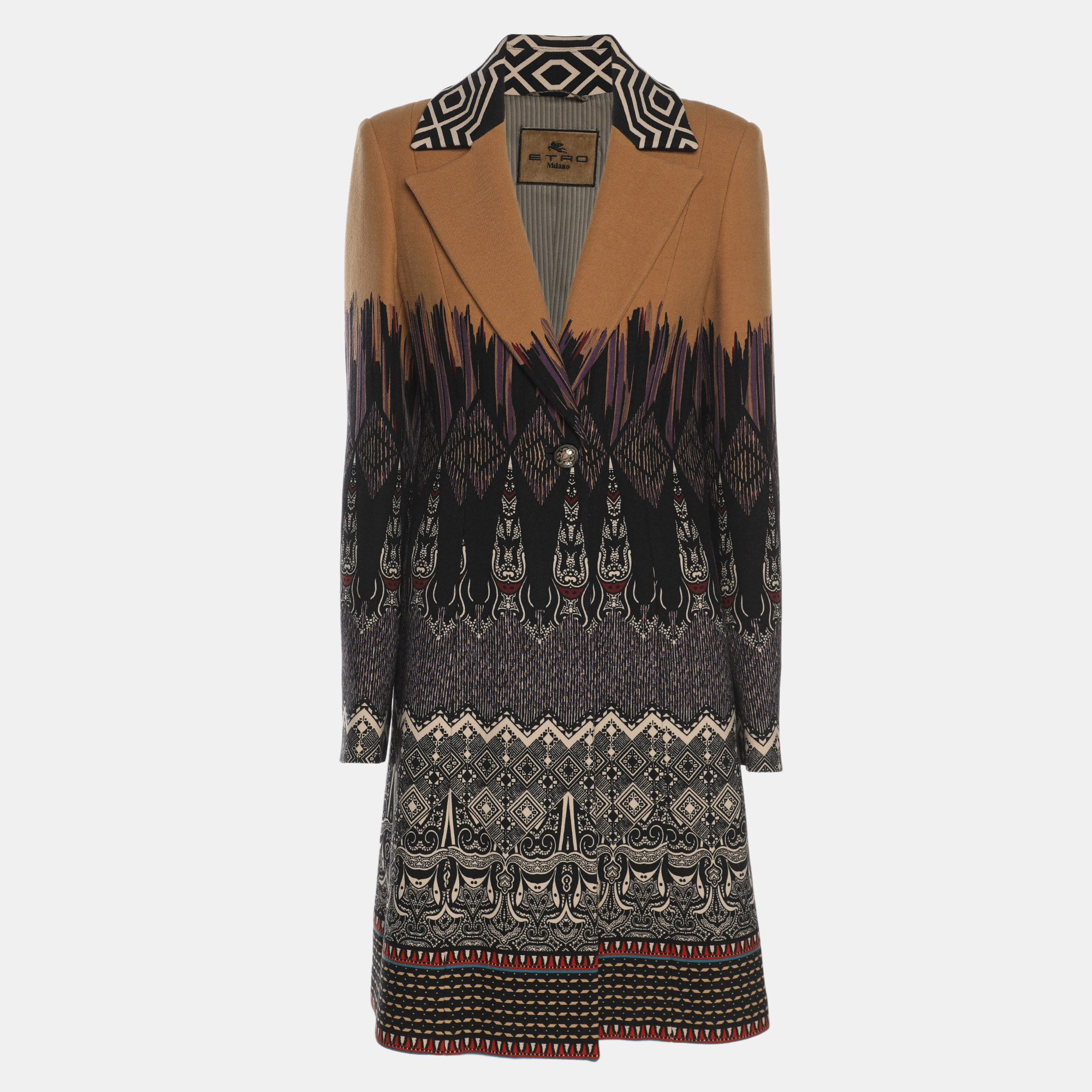 

Etro Multicolor Printed Wool Coat M