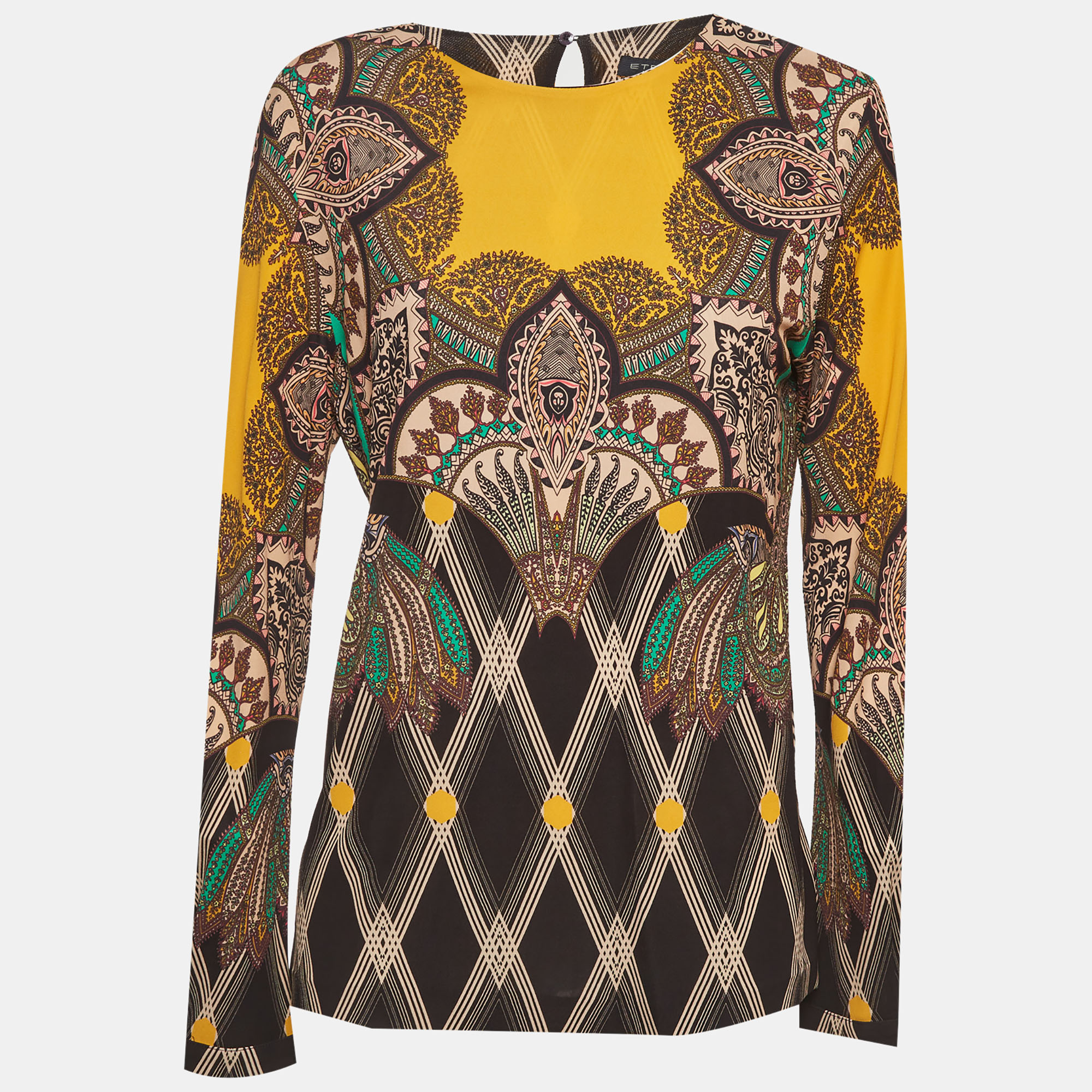 

Etro Multicolour Printed Jersey Long Sleeve Top M, Multicolor