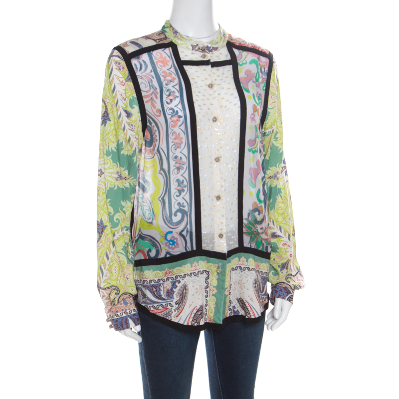 

Etro Multicolor Printed Clip Dot Paneled Long Sleeve Shirt
