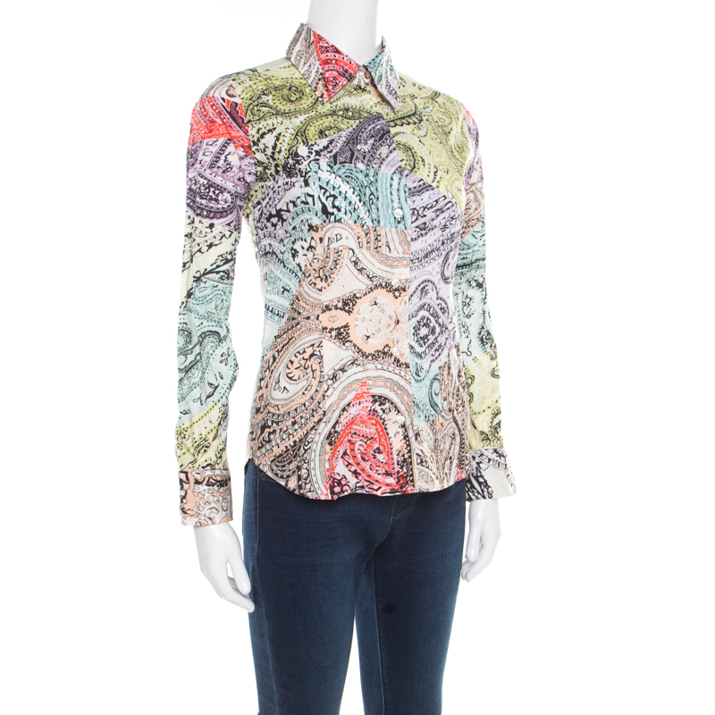 

Etro Multicolor Paisley Printed Cotton Long Sleeve Shirt