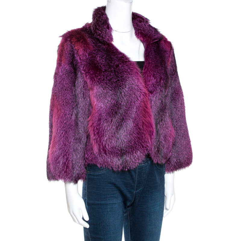 

Etro Purple Fox Fur Jacket