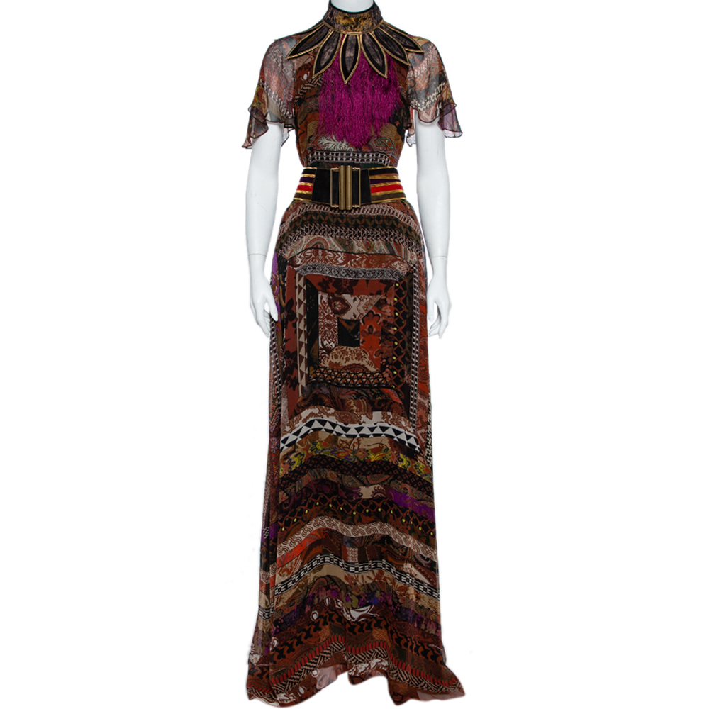 

Etro Multicolor Printed Silk Maxi Dress