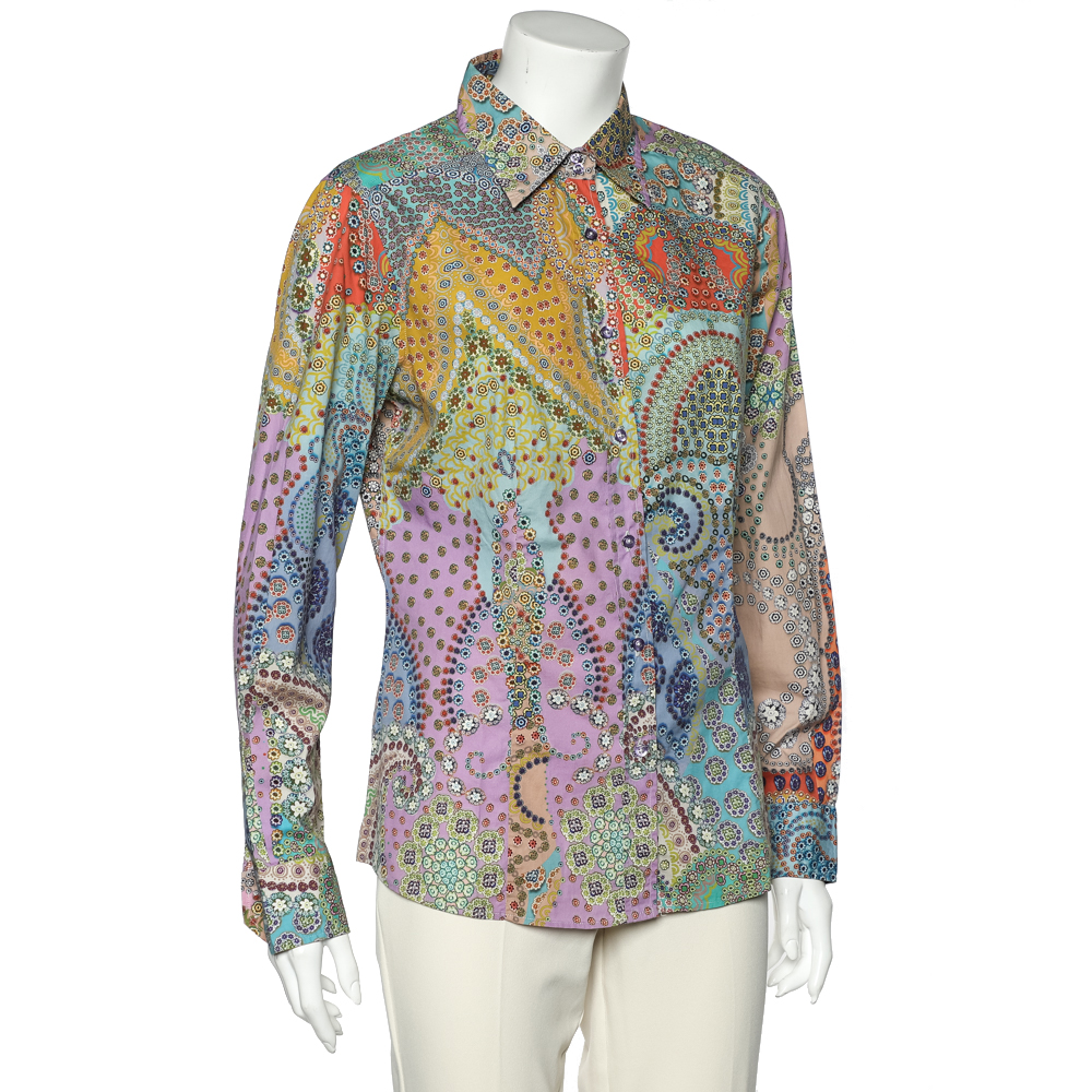 

Etro Multicolor Floral Paisley Printed Cotton Shirt