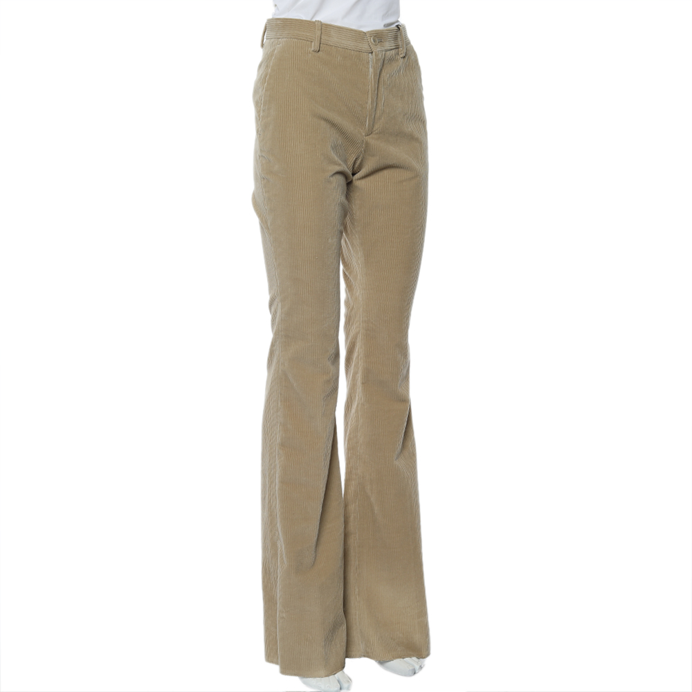 

Etro Beige Corduroy High Rise Flared Pants