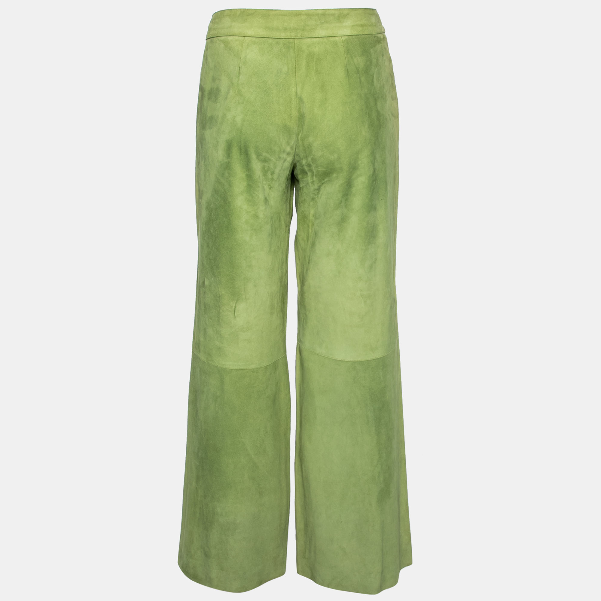 

Etro Green Suede Flared Trousers